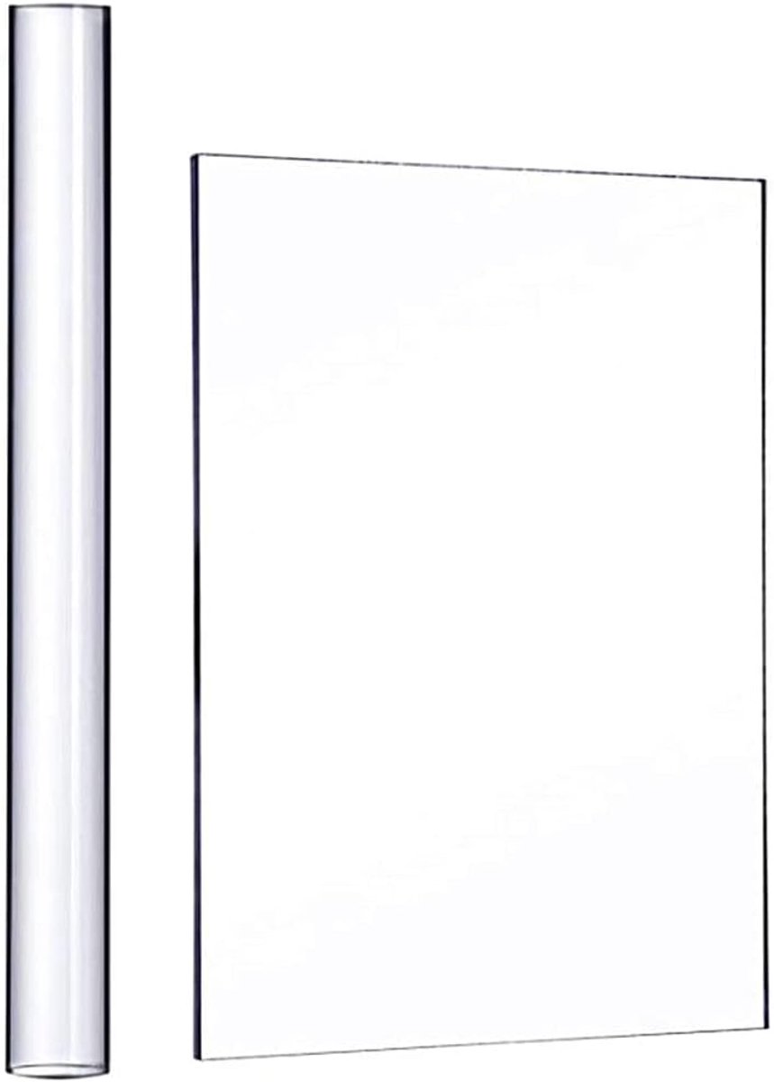 Acryl kleirollen met plaat, acrylplaat en roller polymeerklei deegroller voor doe-het-zelf knutselen vormgeven en beeldhouwen