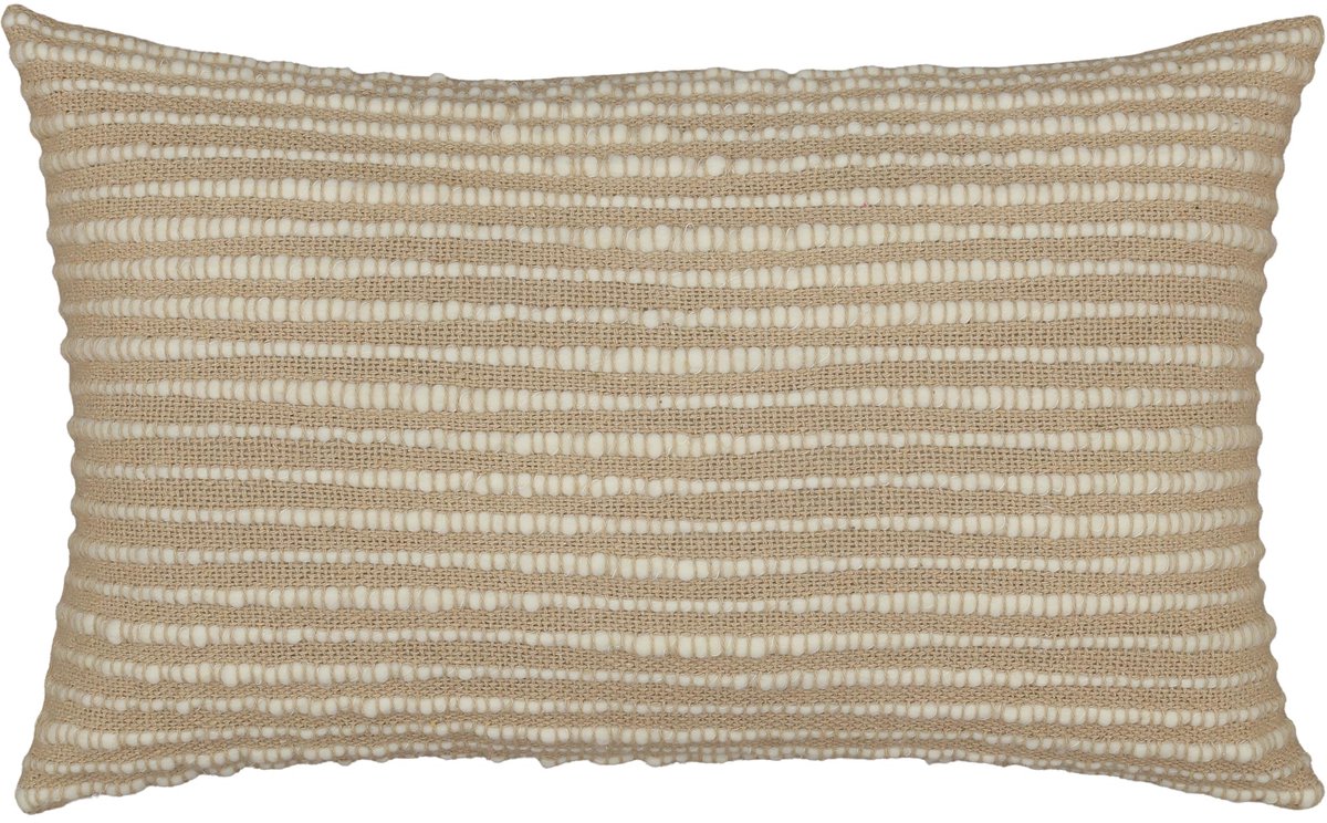 | Kussenhoes | Kussenhoesjes | Sierkussen | Decorative Lumbar Cushion Cover for Sofa | Throw Pillowcase | 35x50 cm | Zandsteen Lussen | Katoen en Acryl | Beige