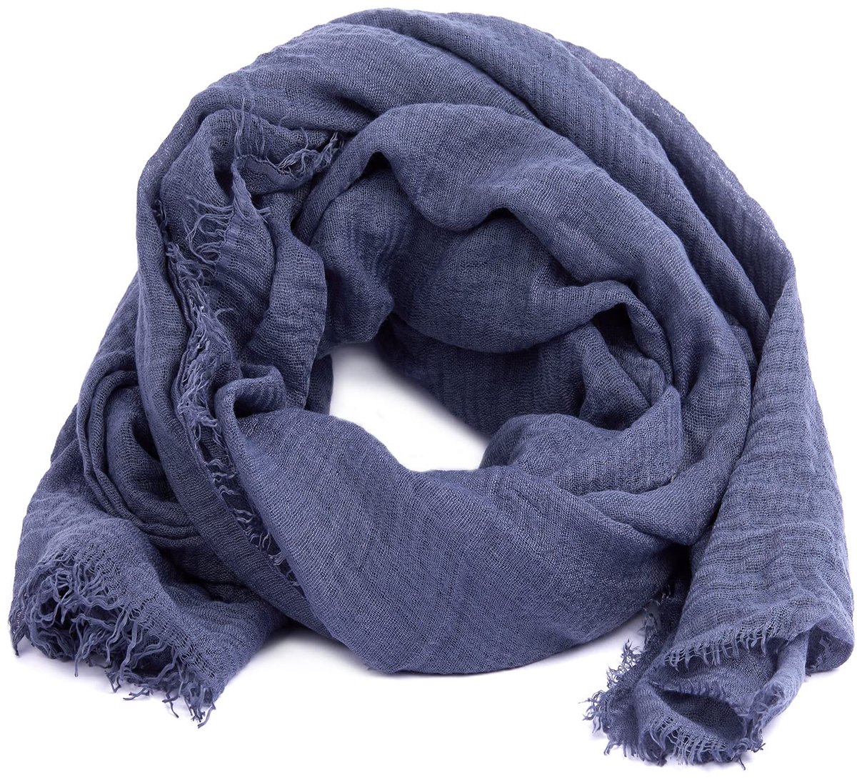 - sjaal - gekreukt - pashmina - halsdoek - sjaal - nek - 30 kleuren, Blauw Grijs