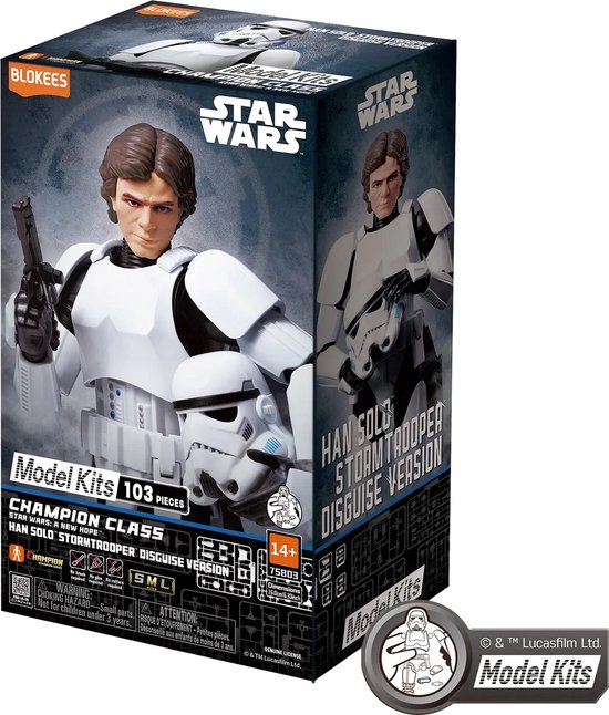 Blokees Star Wars Han Solo Stormtrooper Disguise Version modelbouw | Bouwpakket voor volwassenen en kinderen | Starwars action figure model kit