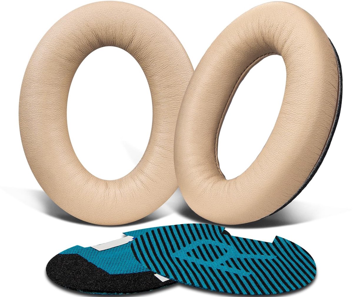 Dailygoods - SoloWIT Vervangende oorkussens voor Bose QuietComfort 15 QC15 QC25 QC2 QC35/Ae2 Ae2i Ae2w/SoundTrue & SoundLink Around-Ear Series Hoofdtelefoons, Oorkussens met zachter lamsvacht (Briljant Beige)