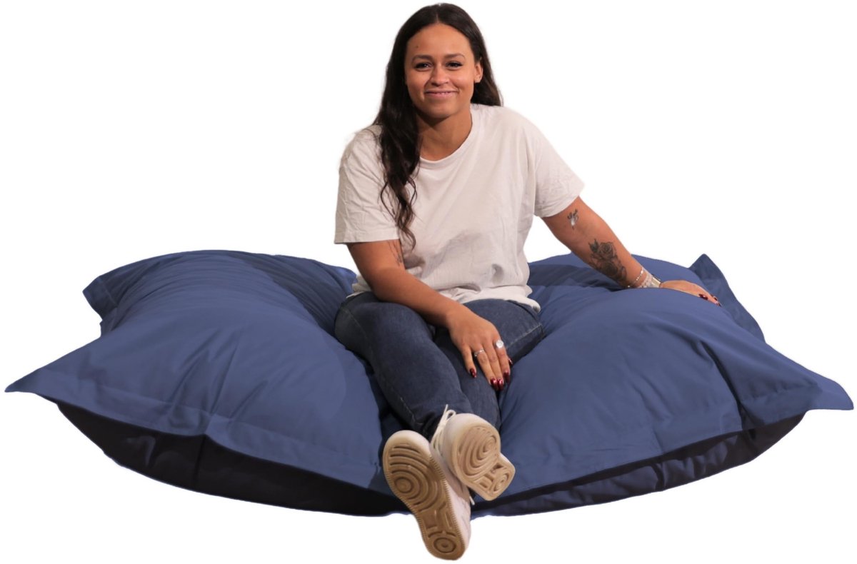 Dailygoods- Zitzak Waterdicht - XXL Zitzak - Afneembare Hoes - UV-Bestendig - Ruime Vulling - 180 x 140 cm - Beanbag