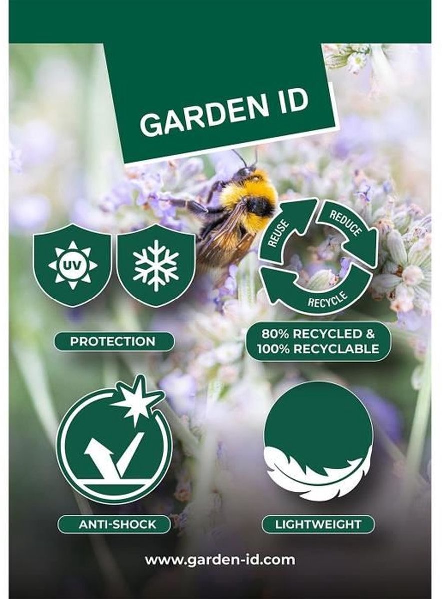 GARDEN ID – Fancy – Bloempot – Zwart – 40 x 42 cm – 36 L