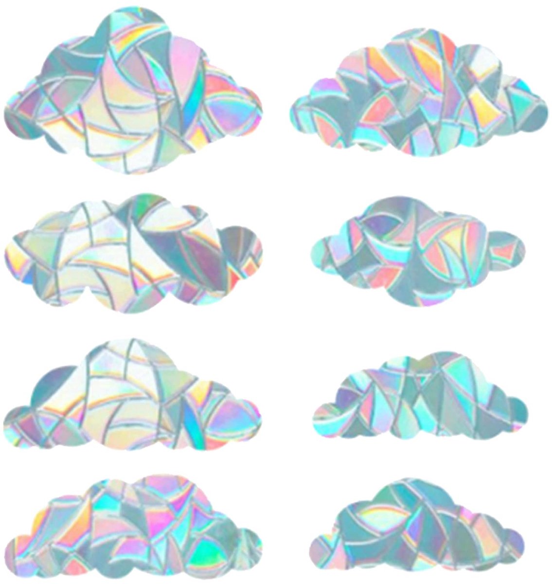 Dailygoods- Regenboogramen 3D - Zelfklevend - Decoratief - Anti-botsing - Statisch - 8 Stuks - Raamstickers