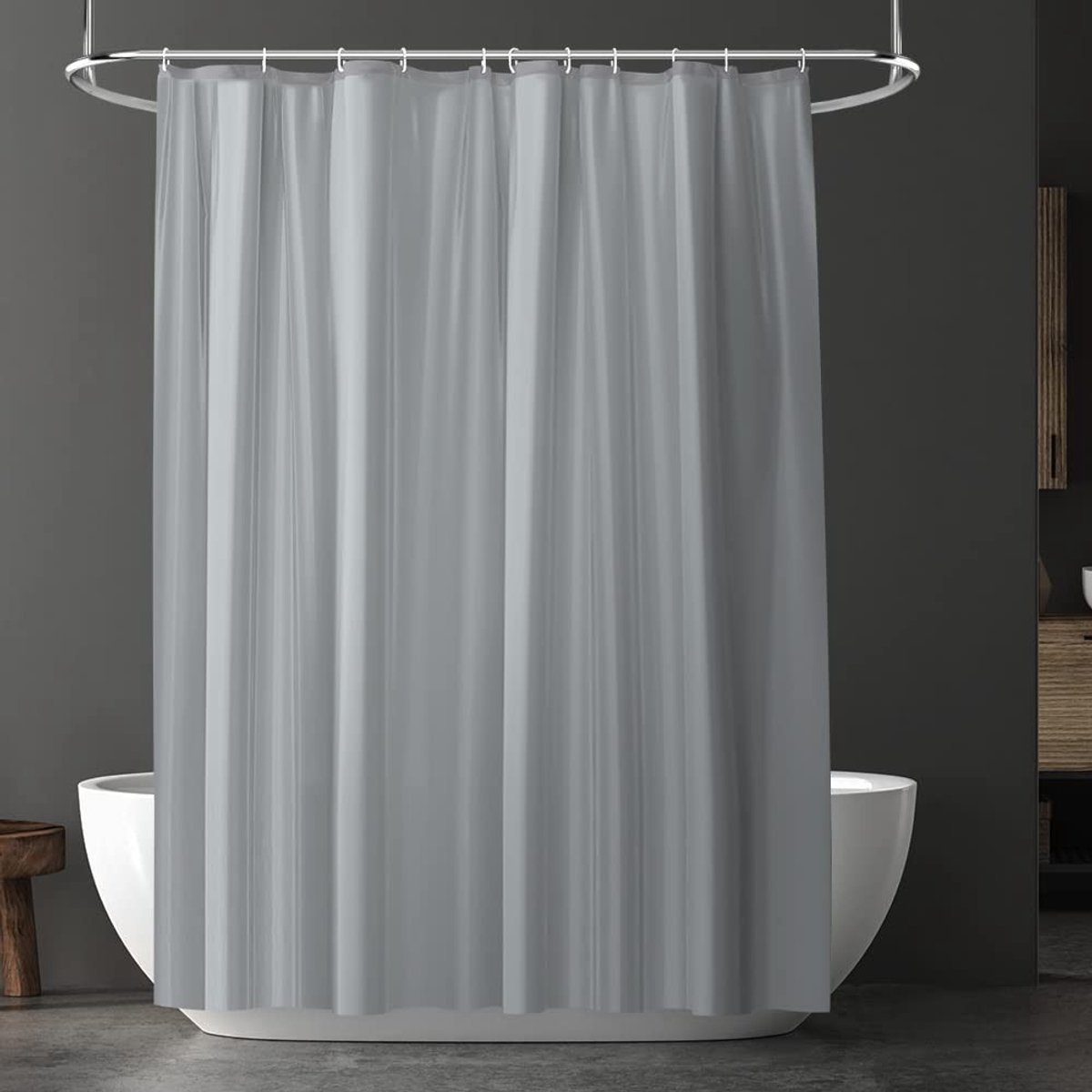Dailygoods- Douchegordijn Anti-Schimmel - Waterdicht Peva Douchegordijn - Schimmelbestendig - Metalen Roestvrij Stalen Oogjes - Inclusief 12 Haken - 120x200 cm - Badgordijn
