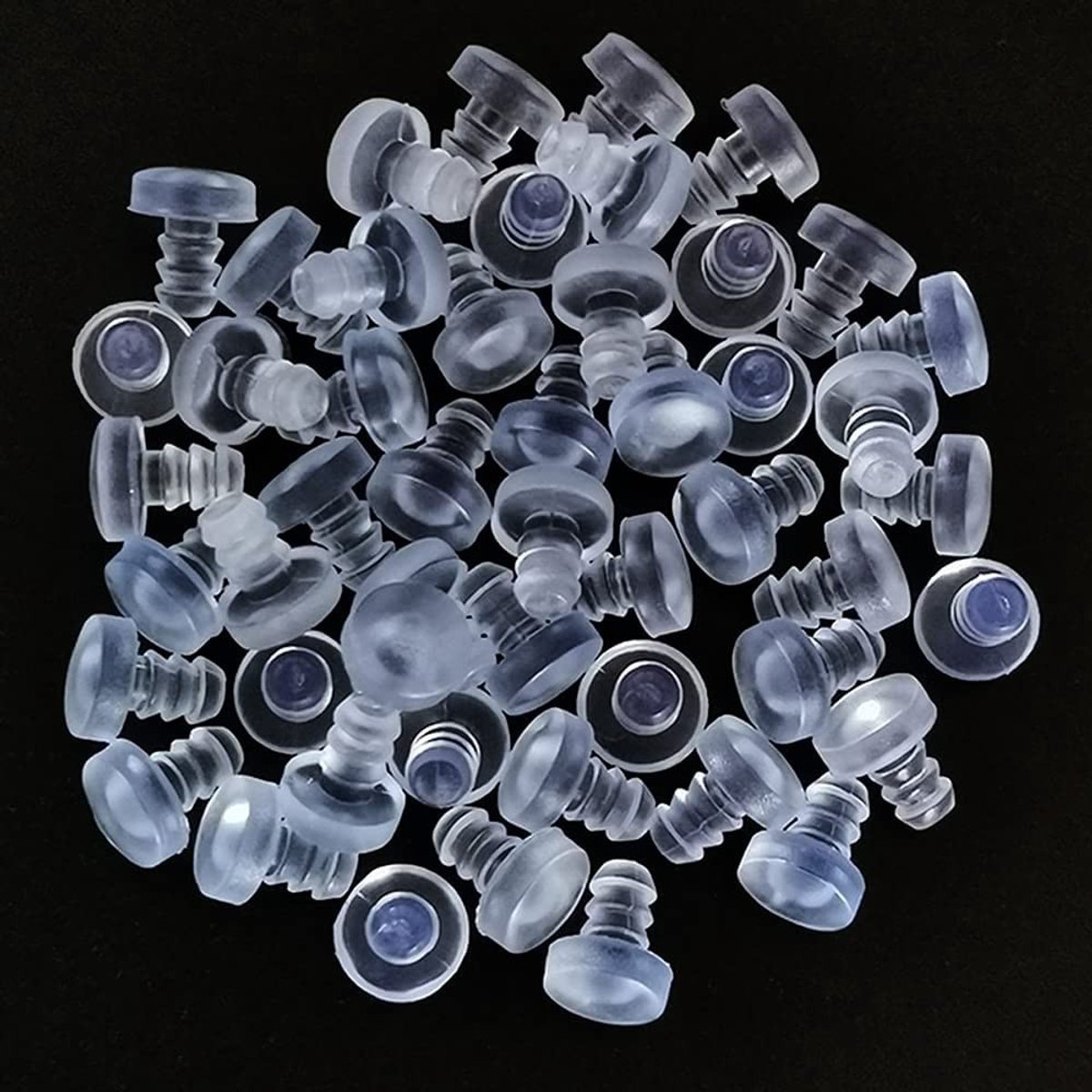 Dailygoods- Tafelbumpers 60 Stuks - Rubber/Glas - Afstandhouders - Veiligheidskussens - 5 mm Gat - Zacht PVC-Materiaal - Glazen Tafelbeschermers