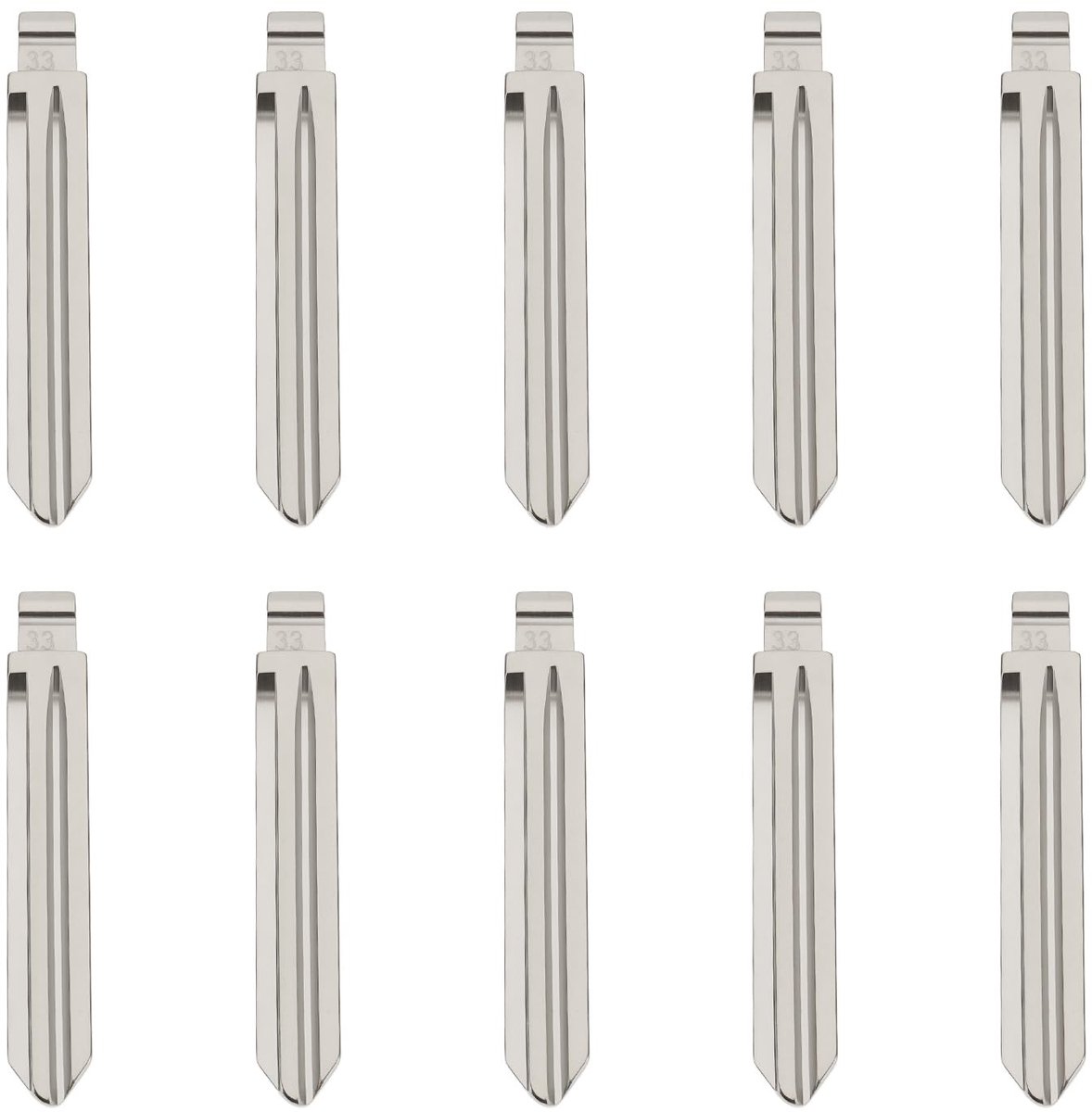 Dailygoods- Sleutelblanks 10 Stuks - Compatibel met Hyundai/Kia - Flip Afstandsbediening - HY15 Specificatie - Vervangbare Onderdelen - Geschikt voor Diverse Modellen - Autosleutel