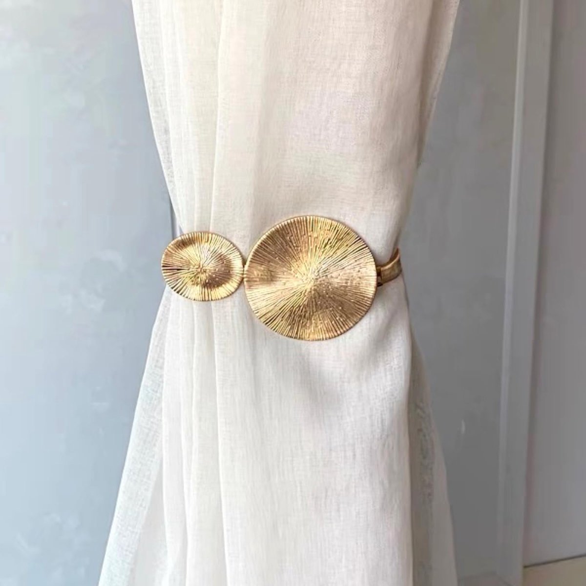 Gordijnhouders goud metaal moderne gordijngesp gordijnaccessoires voor binnen woonkamer slaapkamer (lotusblad)