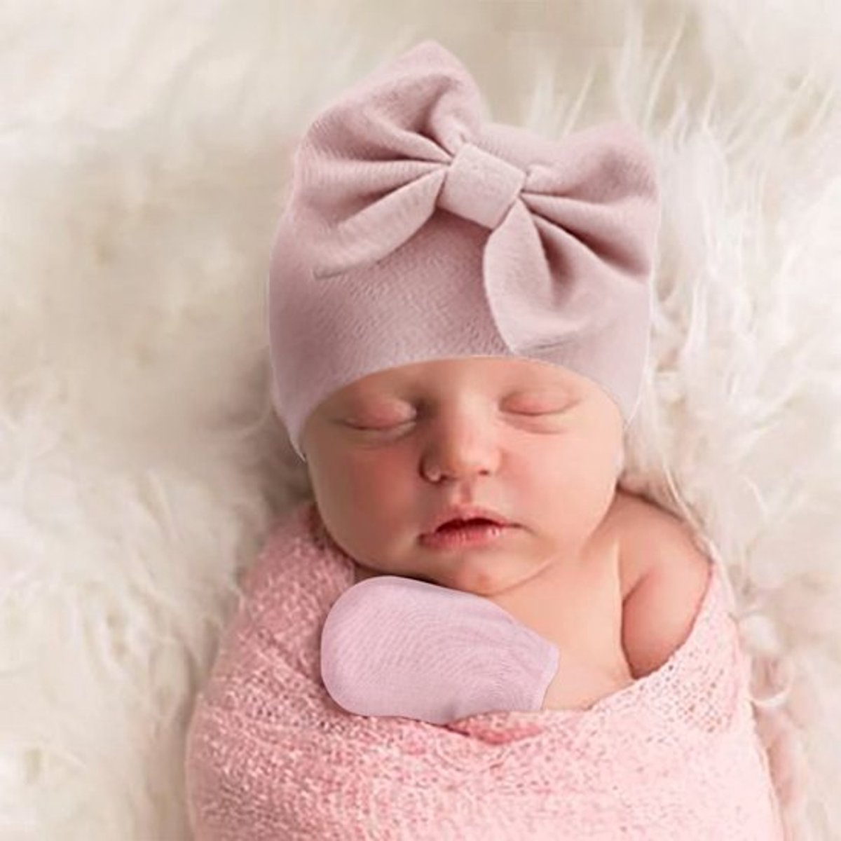 Store_9 - Pasgeboren Baby Muts - Katoenen Babyhandschoenen - Zacht en