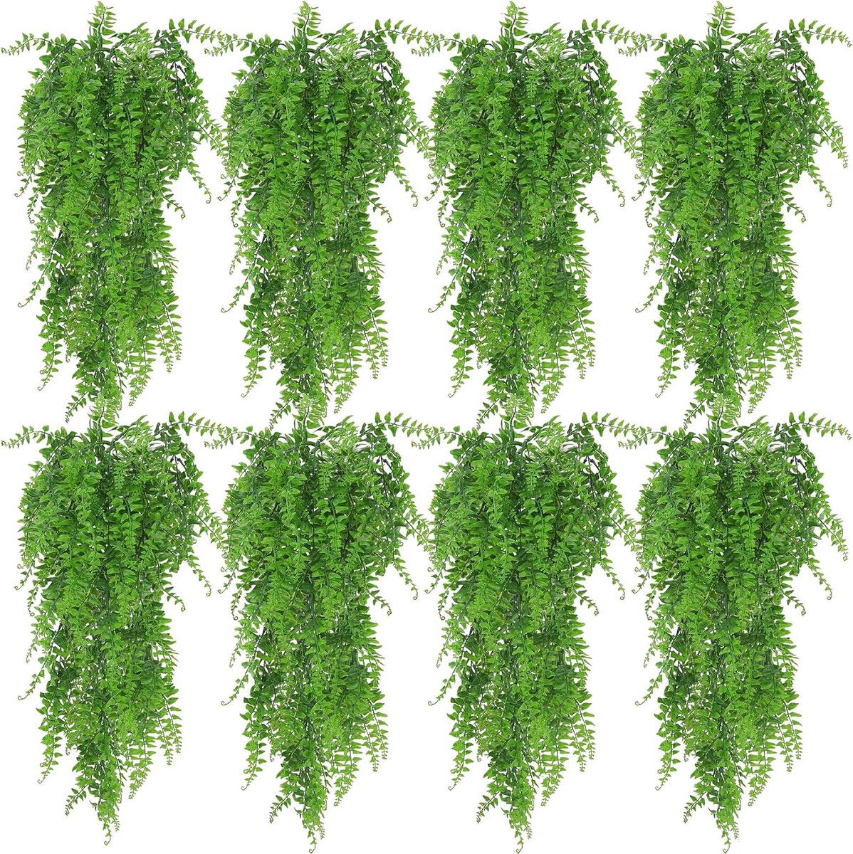 Kunstmatige Ophangende Planten Fern Vine - 8PC Nep Ivyleaves Decoratie voor Binnen & Buiten, Faux Bladgroen Decor voor Woonkamer, Keuken, Balkon, Tuin, Slaapkamer, Boerderij Aesthetiek