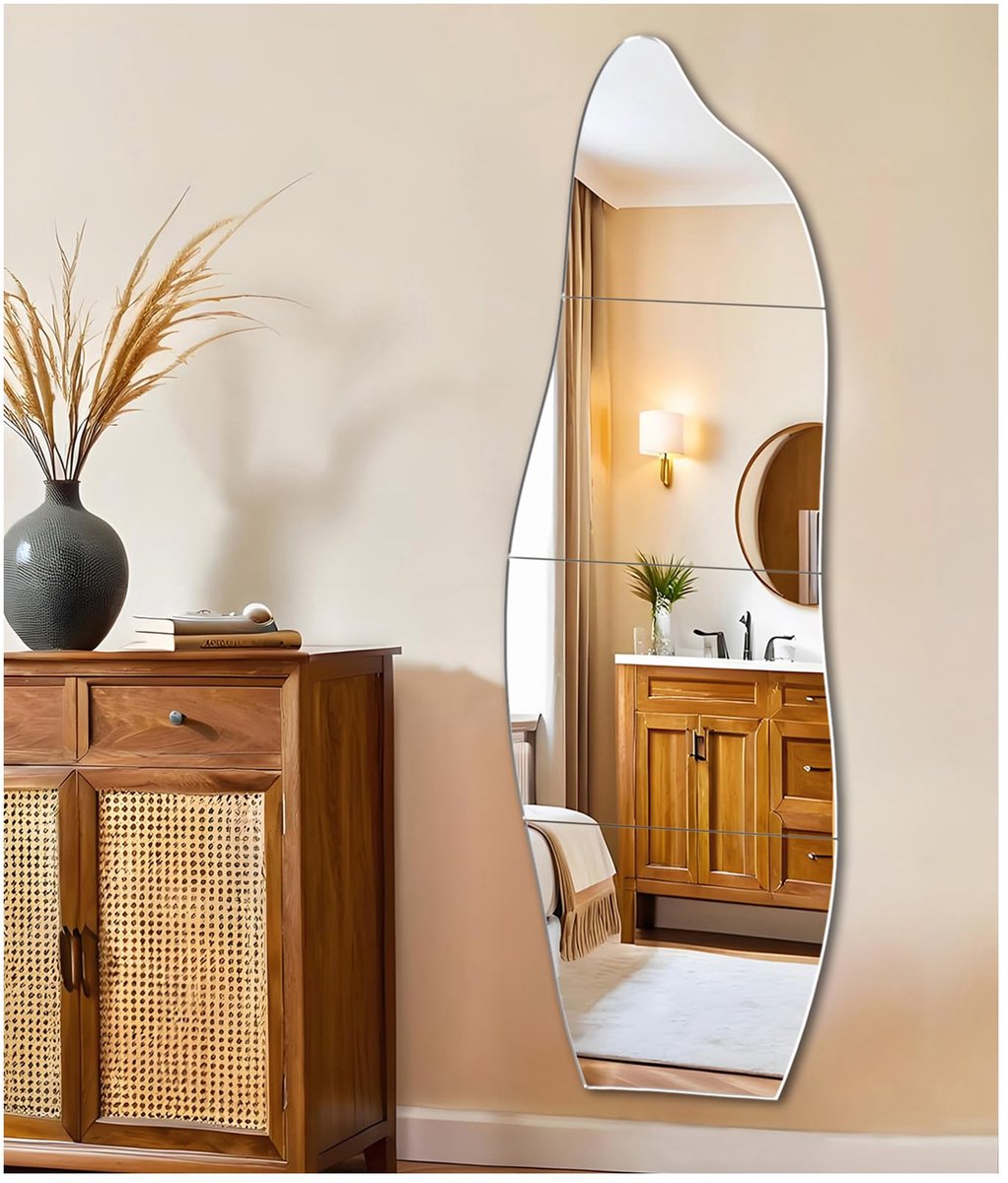 spiegeltegels, zelfklevend, HD-glazen spiegel, zelfklevende tegelspiegel, wandspiegel voor slaapkamer, woonkamer, slaapkamer