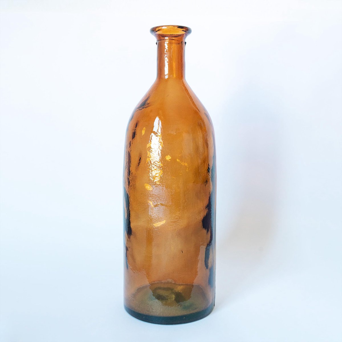 Vaas, modern mediterraan design, 35 cm, decoratief voor binnen of buiten, gladde afwerking (Amber)