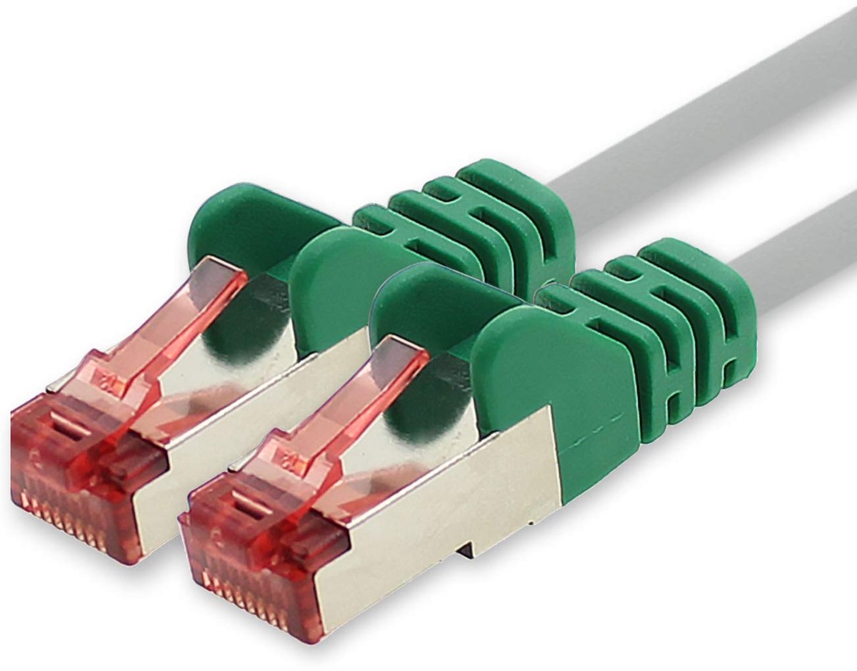 0,25m Crossover Netwerkkabel - 1 x Ethernetkabel LAN-kabel Cat6 LAN-netwerkkabel SFTP PiMF-patchkabel 1000 Mbit/s