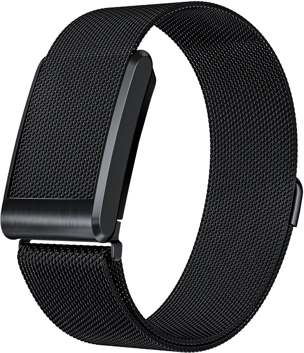 Strap-it Milanese bandje RVS geschikt voor WHOOP 5.0 - Zwart
