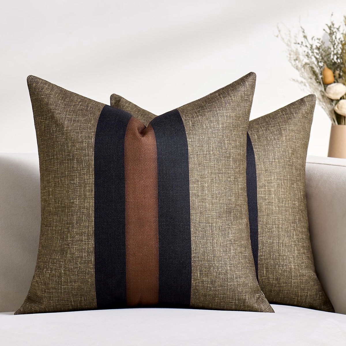 45 x 45 cm, sierkussen, katoen, linnen, kussenovertrek, modern, luxe sofakussen, strepen, kussenhoezen, vierkant, decoratieve kussenslopen voor bank, woonkamer, slaapkamer