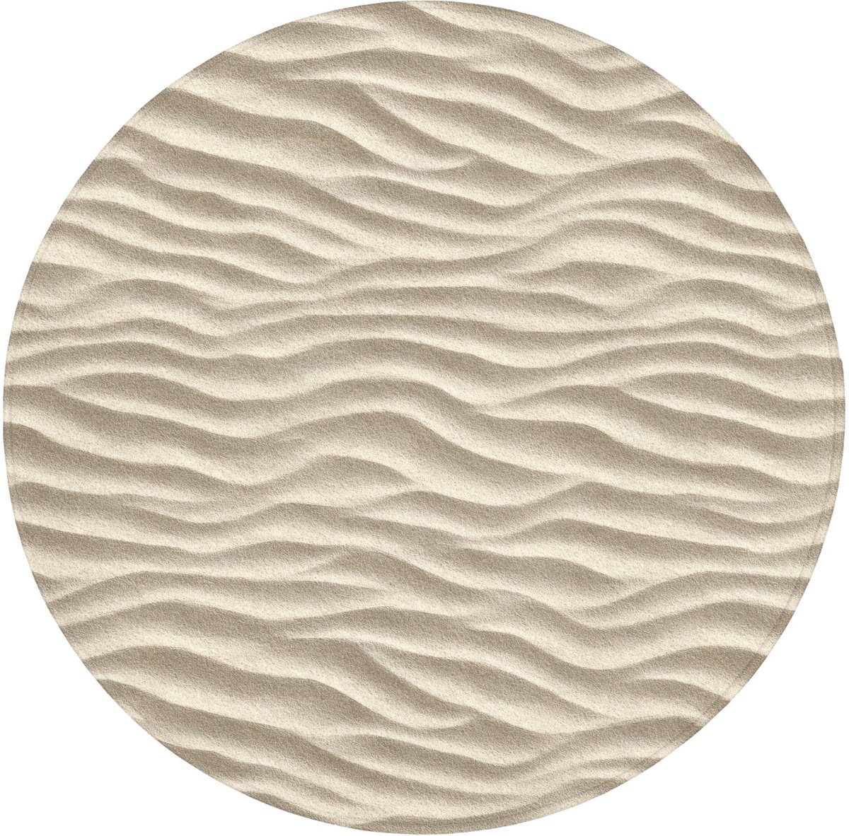 Badmat Rond 70x70 cm Badkamer Accessoires Bath Mat Douchemat Anti Slip Wc Memory Foam Wasbaar Zacht Bathroom Toilet Mats Washable Zand - Golven - Beige