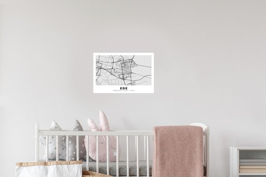 Stickers muraux - Plan de la ville - Ede - Nederland - 30x20 cm - Feuille adhésive - Carte