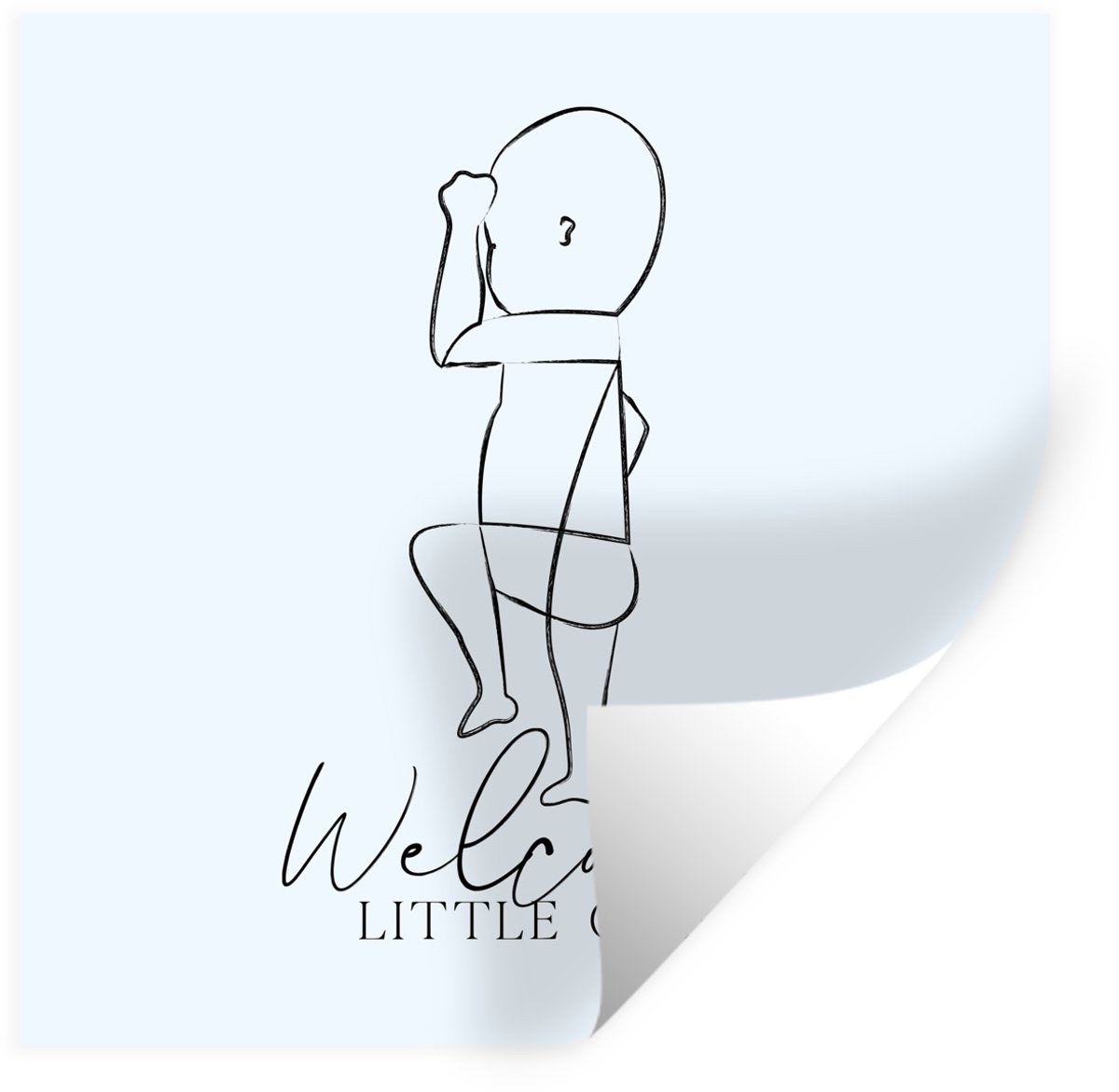 Muurstickers - Sticker Folie - Spreuken - Welcome little one - Baby - Geboorte - Quotes -