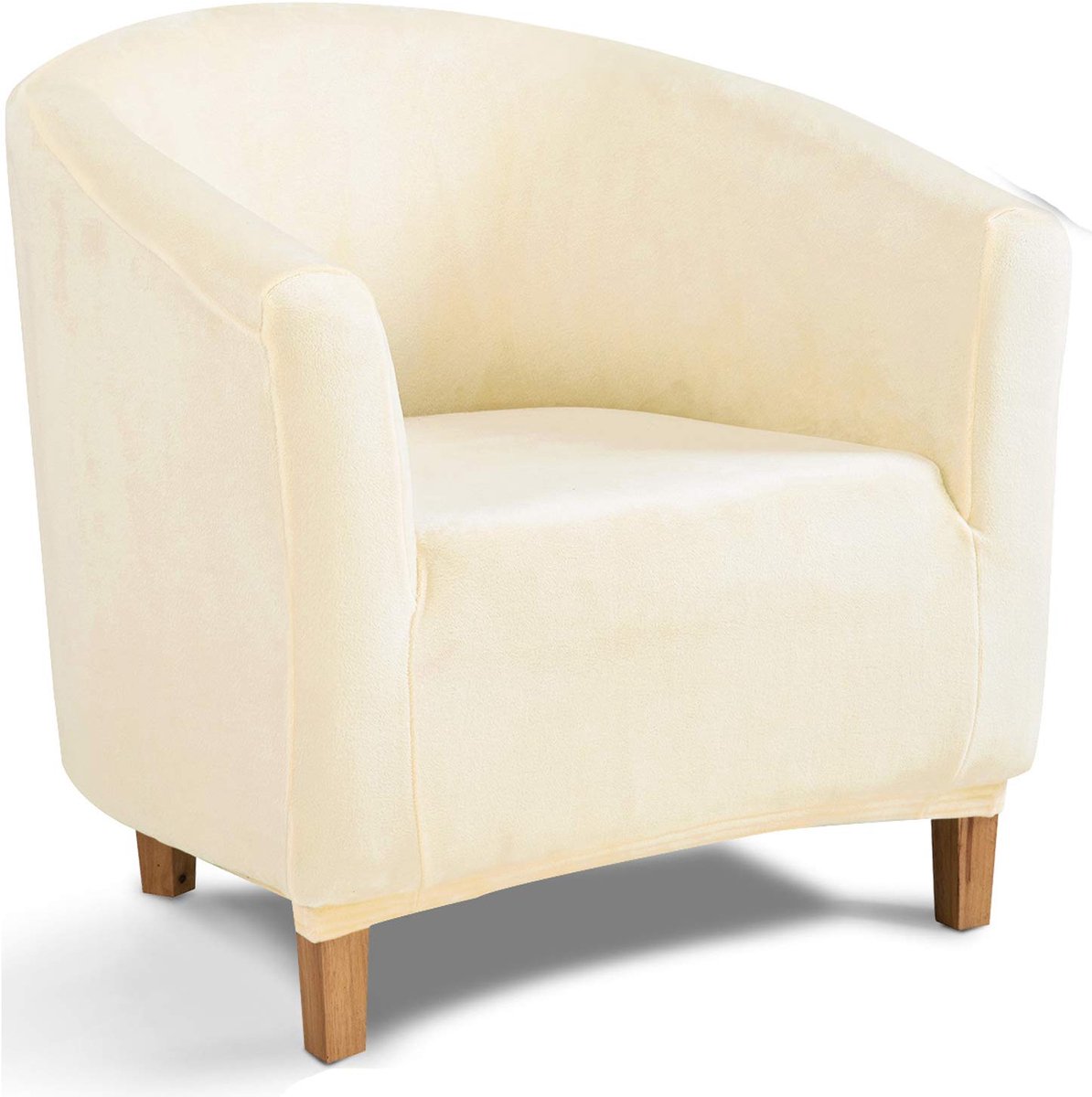 fleece kuipstoelhoezen, fluwelen pluche kuipstoel hoezen moderne fluwelen pluche kuipstoel hoes Meubelbeschermer hoes Bankhoes voor kuipstoelhoes (Tub Chair, Lvoor)