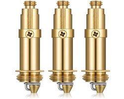 Dofu 3Pcs Brass Spring Plug Bolt - Slotted Core Replacement Part for Basin Pop Up Click Clack in Bathroom and Kitchen - ShopVlot