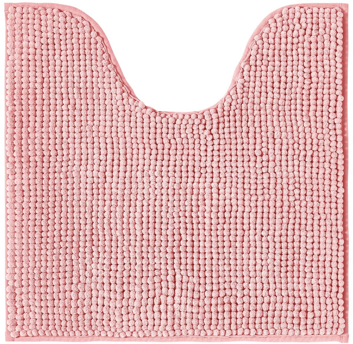 Badmat Anti-Slip av soft Chenille | Super absorberend en machinewasbaar | Te combineren als badmat set | Voor de badkamer, douche, bad of als WC mat | Roze - 45x45 cm WC