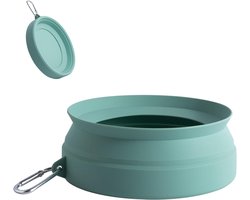 Honden Waterbak - Reisbak Drinkbak - Auto Reizen - Spatvrij Ontwerp - 567 gram capaciteit - Morandi Groen