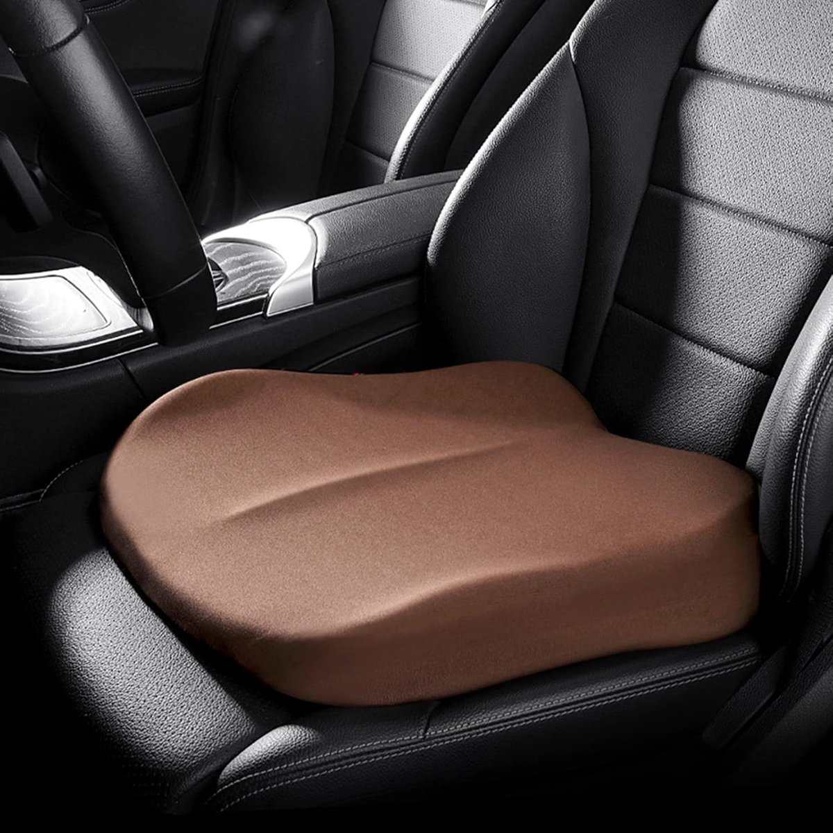 Auto zitkussen verhoger - memory foam - antislip - bruin