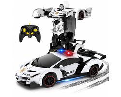 Boncy® Bestuurbare RC Auto - Transformerende Lambo Politie - Jongens Meisje Volwassenen - Robot Speelgoed Binnen Buiten - Afstandbestuurbaar Race Drift Car - Afstandsbestuurbaar Raceauto Accu - Stuntauto Bestuurbaar Elektrisch Autos Afstandsbediening