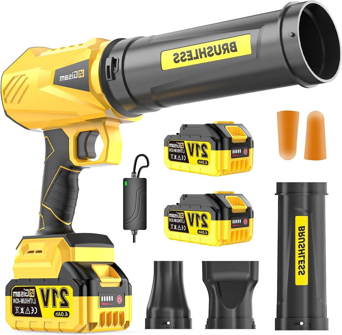 Accu Bladblazer - Draadloze Tuinblower - Tuinonderhoud - 3 Snelheden Instelbaar - 2 Accu's - Zwart