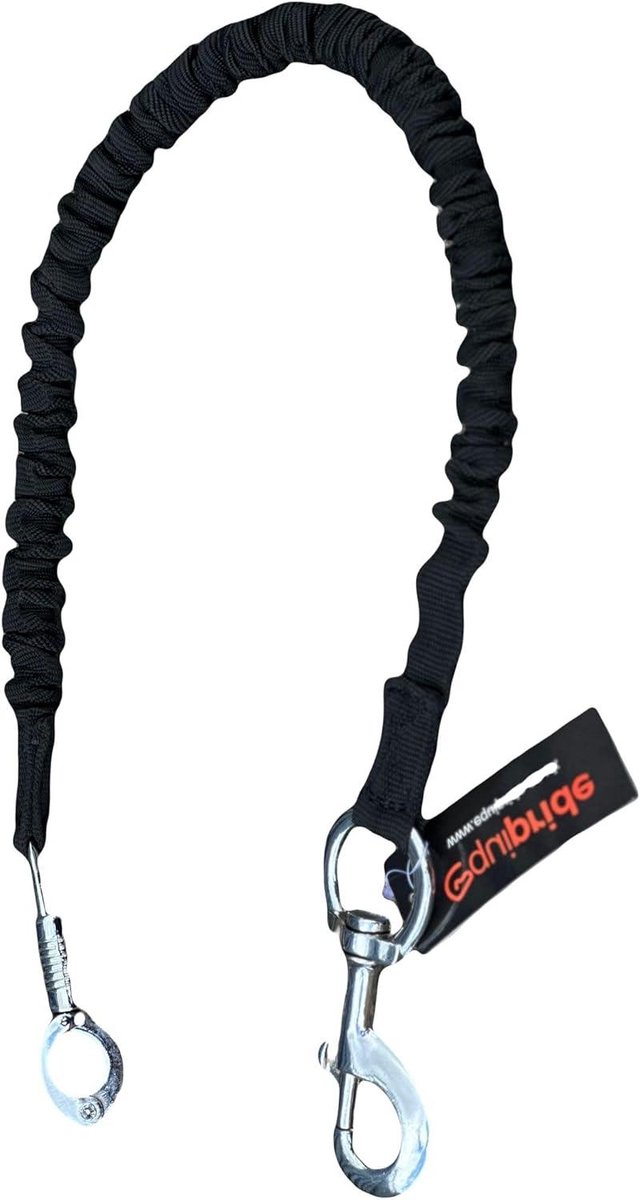 Bungee Trailer Tie - Elastische Koord - Veilig Vastbinden - Paniekontgrendeling Clip - 270g - Zwart