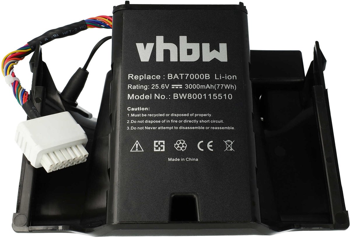 vhbw-accuvervanging voor Robomow MRK7005A, 8IFR27/66, BAT7000B, BAT7001A grasmaaiers (3000mAh 25,6V Li-ion)
