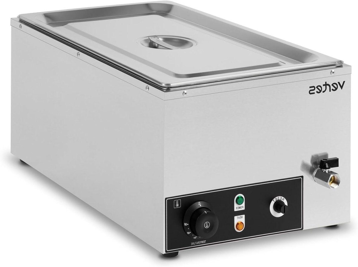 Voedselwarmer - Buffetwarmer Warmhoudbak - Buffetten Warm Houden - Veilig Waterbad - 205 Liter - Zilver
