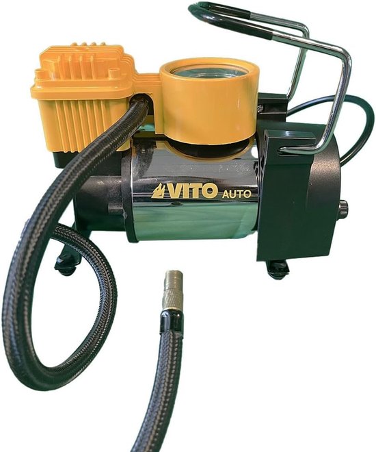 Mini Compressor - Luchtpomp Elektrisch - Banden Oppompen - Krachtig en Compact - 150 PSI - Zwart — afbeelding 3