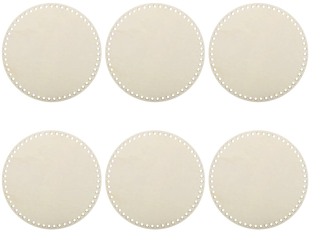Mand, 22,5 cm, rond, natuurlijke solide basis voor gehaakte mand voor knutselen, knutselen, materialen voor het vlechten van manden, decoratie, thuis