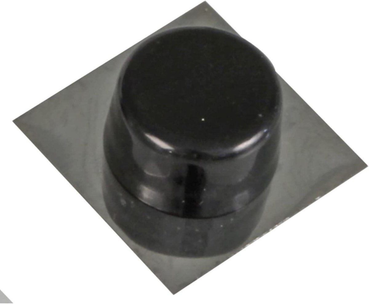 Zelfklevende Deurstopper - Deurvanger Deurhouder - Bescherming Deuren Muren - Roestvrijstalen Afwerking - 45 x 45 mm - Zwart