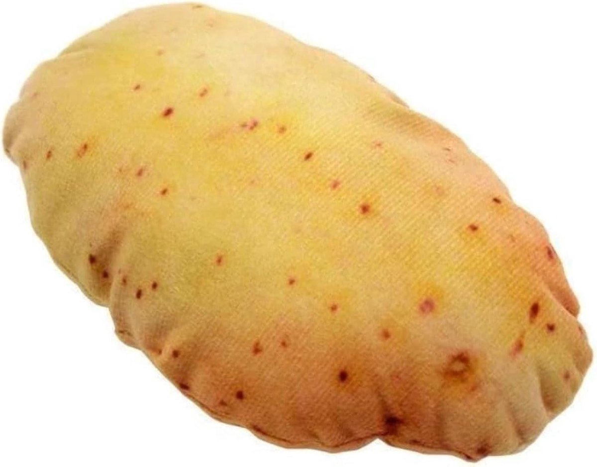 Hondenspeelgoed Aardappel - Piepend Speelgoed Hond - Honden Entertainment - Pluche Groentevorm - 10 x 10 x 5 cm