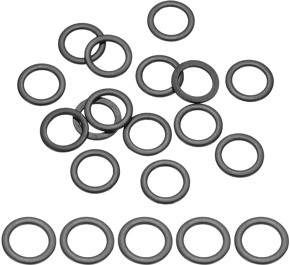 Sluitringen, M8 x 12 x 1 mm, metrische platte sluitringen, afdichtingsset 304 roestvrij staal, ring voor schroeven in de automobielsector