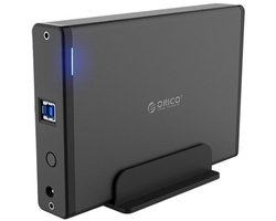 Let op type!! ORICO 7688U3 vertikale externe Aluminium harde schijf behuizing voor 3.5 inch SATA HDD (zwart)