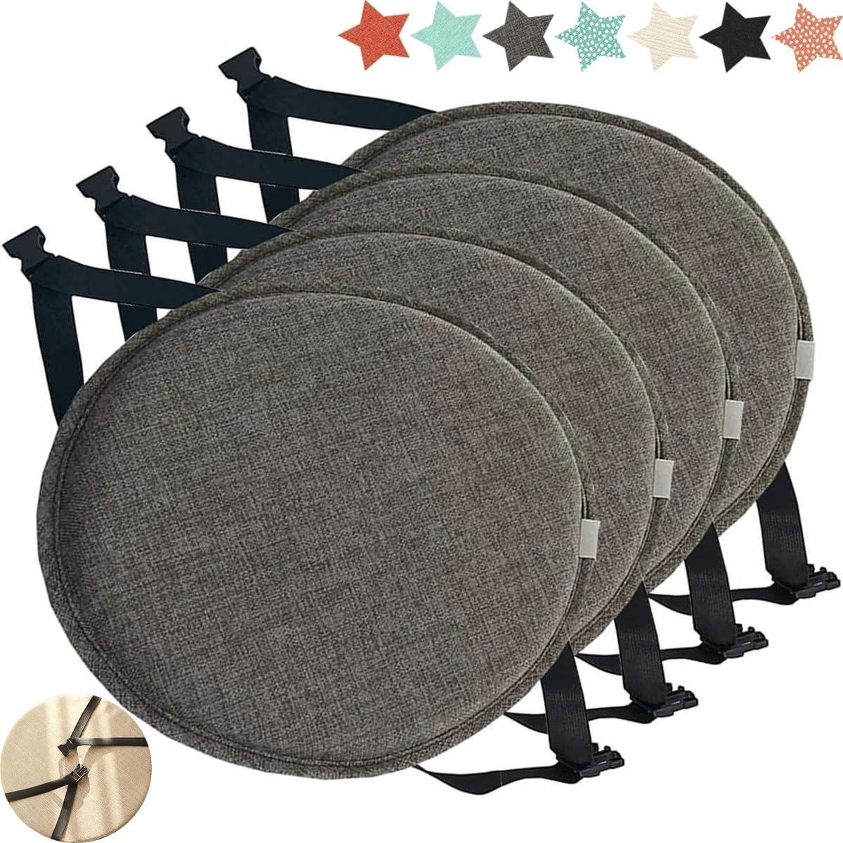 Ronde Zitkussen - Stoelkussen Tatami - Comfortabel Zitten - Met Antislip Gespen - 30 cm -