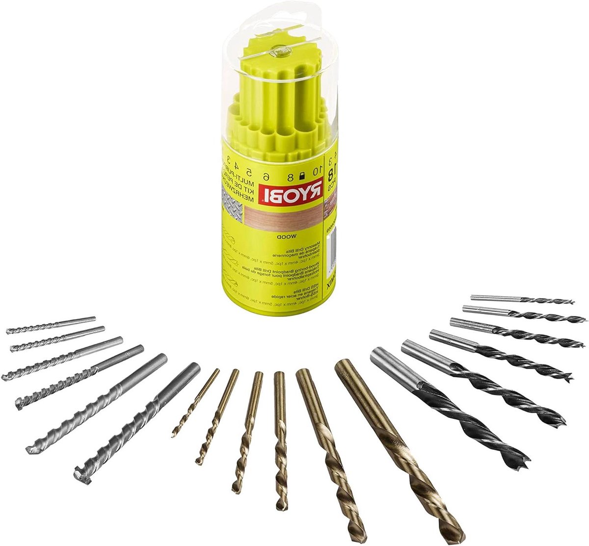 Boor Set - Bits Set Gatenboren - Diverse Klussen - 18 Stuks - 165 cm - Grijs
