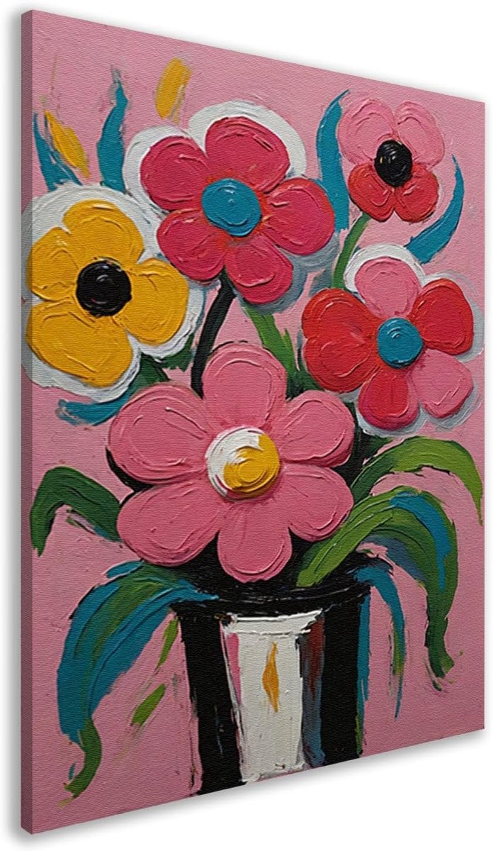 schilderij, Natuur schilderijen, Muurdecoratie Vaas, Muurdecoratie klassiek, Canvas schilderij, Slaapkamer muurdecoratie canvas 100x150 cm