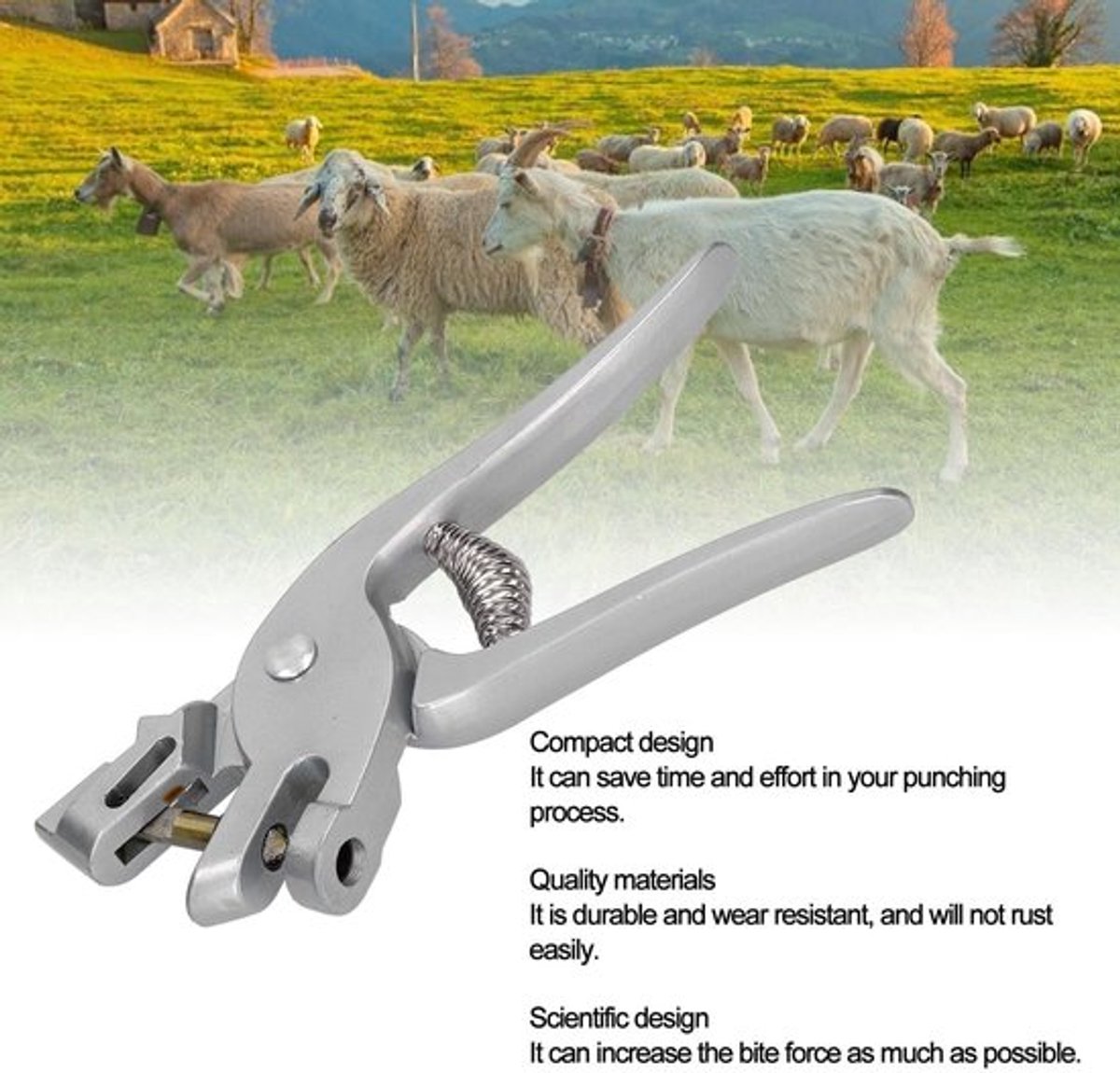 Dailygoody - Oormerktang - Oormerken applicator - Roestvrij staal