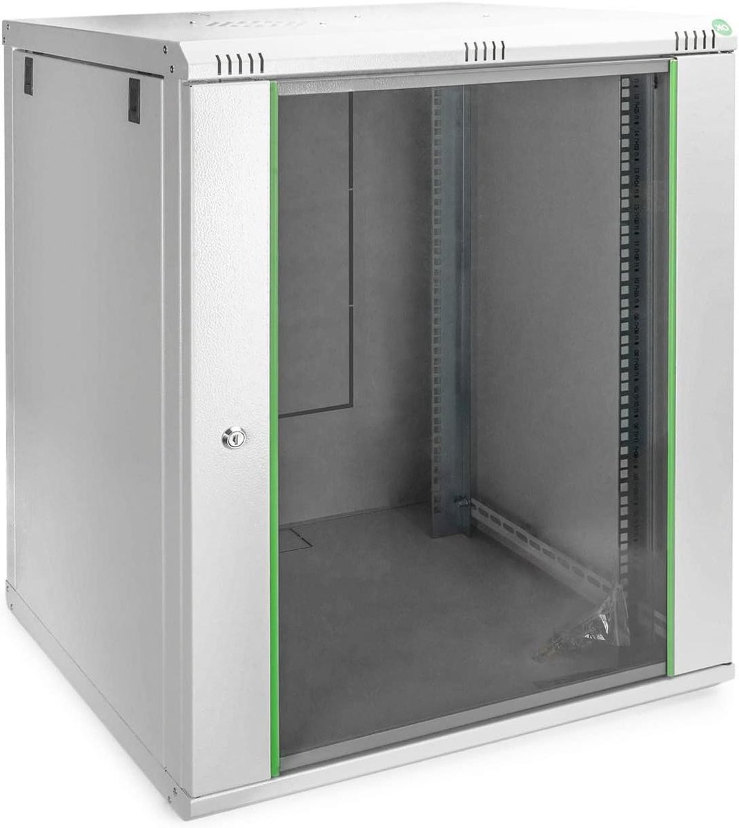 Netwerkkast Wandmontage - Serverkast Rack - Netwerkapparatuur Opslag - Verstelbare Profielrails - 16U 600mm Diep - Grijs
