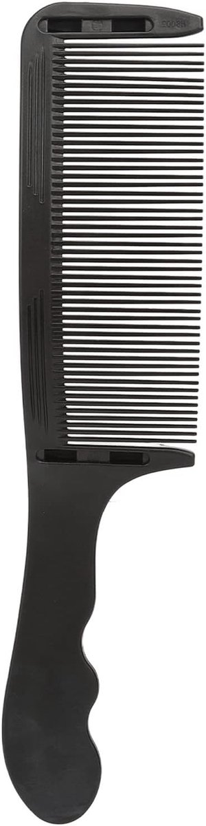 Gekromde Kapperskam - Tondeusekam Haarstylingtool - Professioneel Knippen - Ergonomisch S-vorm Ontwerp - 23 x 6 x 2 cm - Zwart