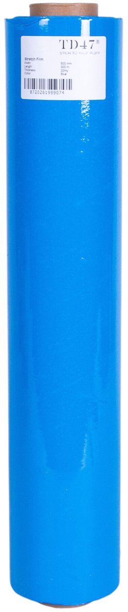 TD47 Rekfolie 50cm x 300m x 20my Blauw