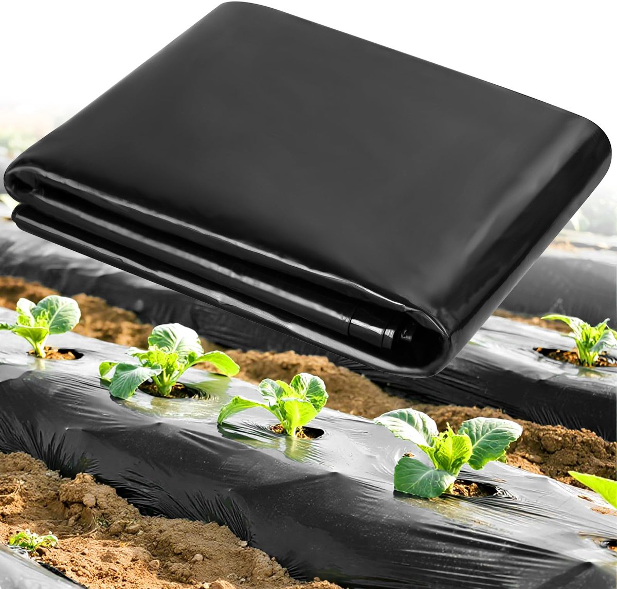 zware polyethyleenplaat, extra dikke waterdichte kunststof hoes, tuinkweekmembraan voor tuinieren, isolatie van gebouwen en bescherming tegen puin, stofdicht grondzeil (3 m x 15 m)