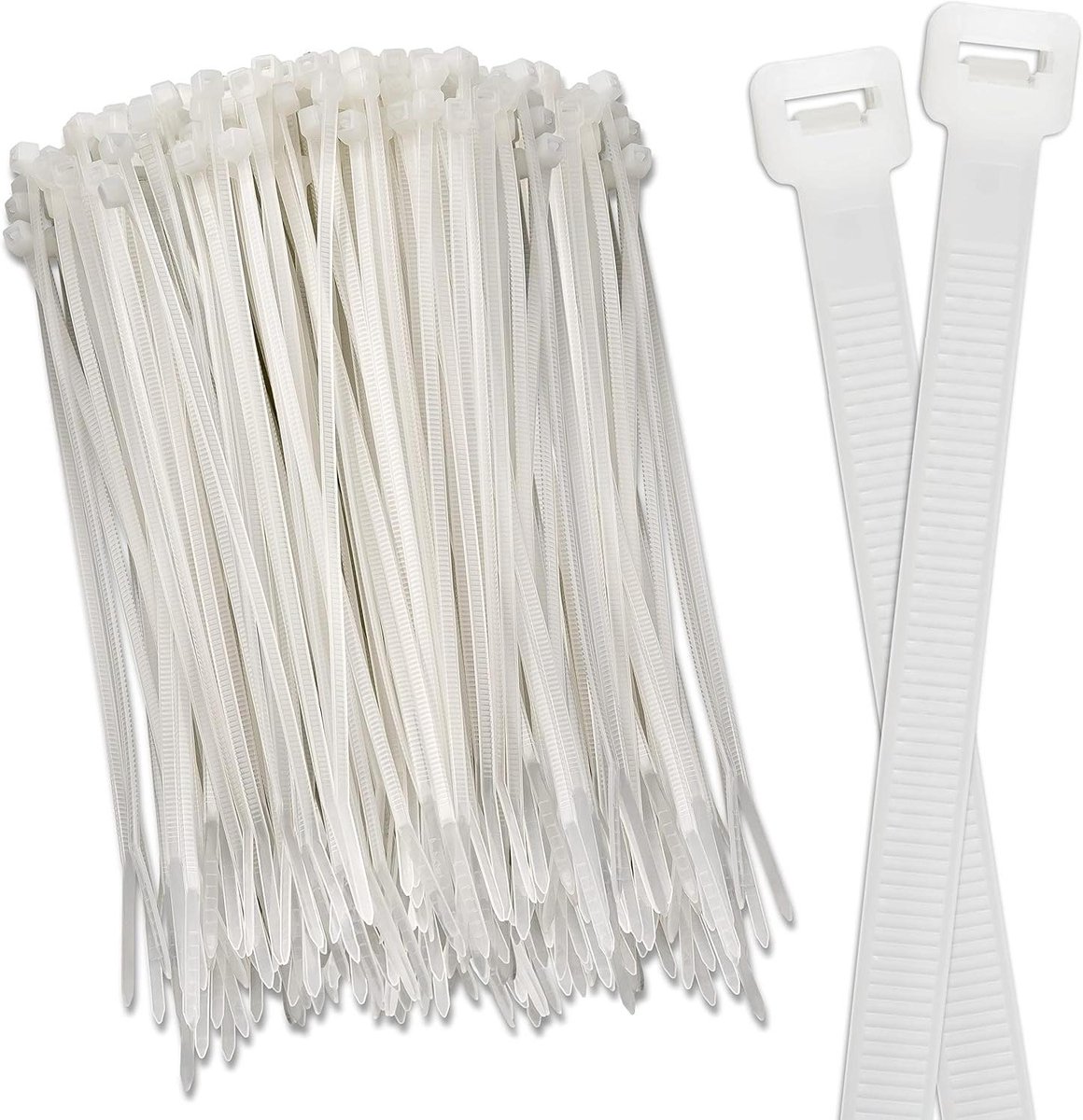 100 Stuks Witte Kabelbinders UV-bestendig 300mm x 3.6mm voor Binnen en Buiten