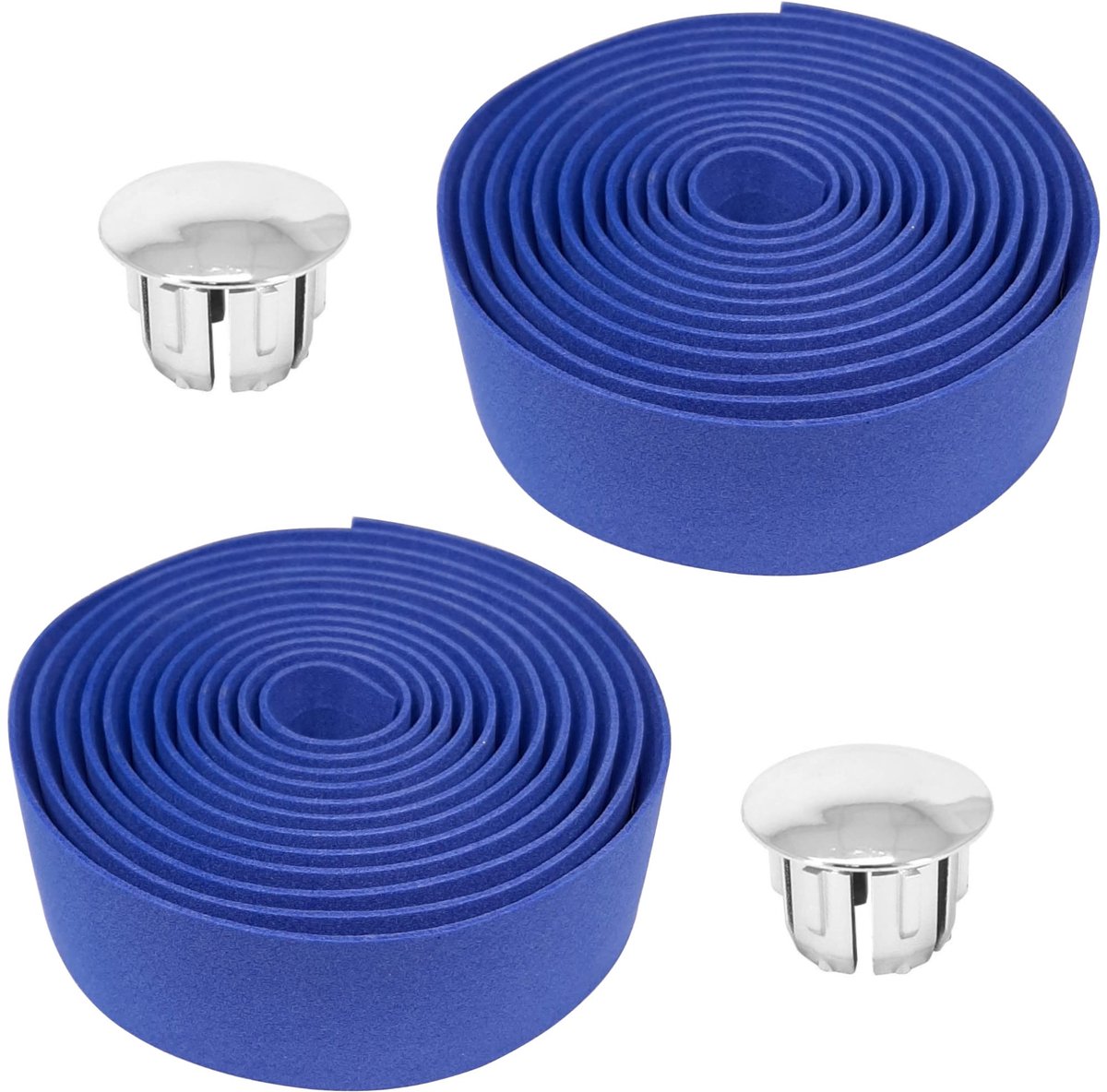 cyclingcolors 2 x fietsstuurband van schuimrubber, comfortabel, EVA, zelfklevend, verchroomd, voor straat, fixie, singlespeed, blauw