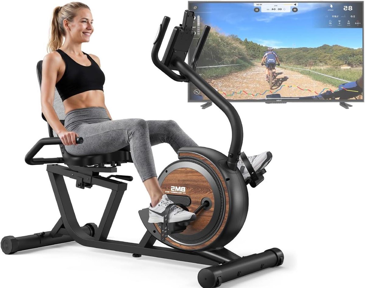 Hometrainer - Fitnessfiets Indoor - Thuisconditie Verbeteren - 16 Weerstandsniveaus - 150 kg Draagvermogen - Zwart