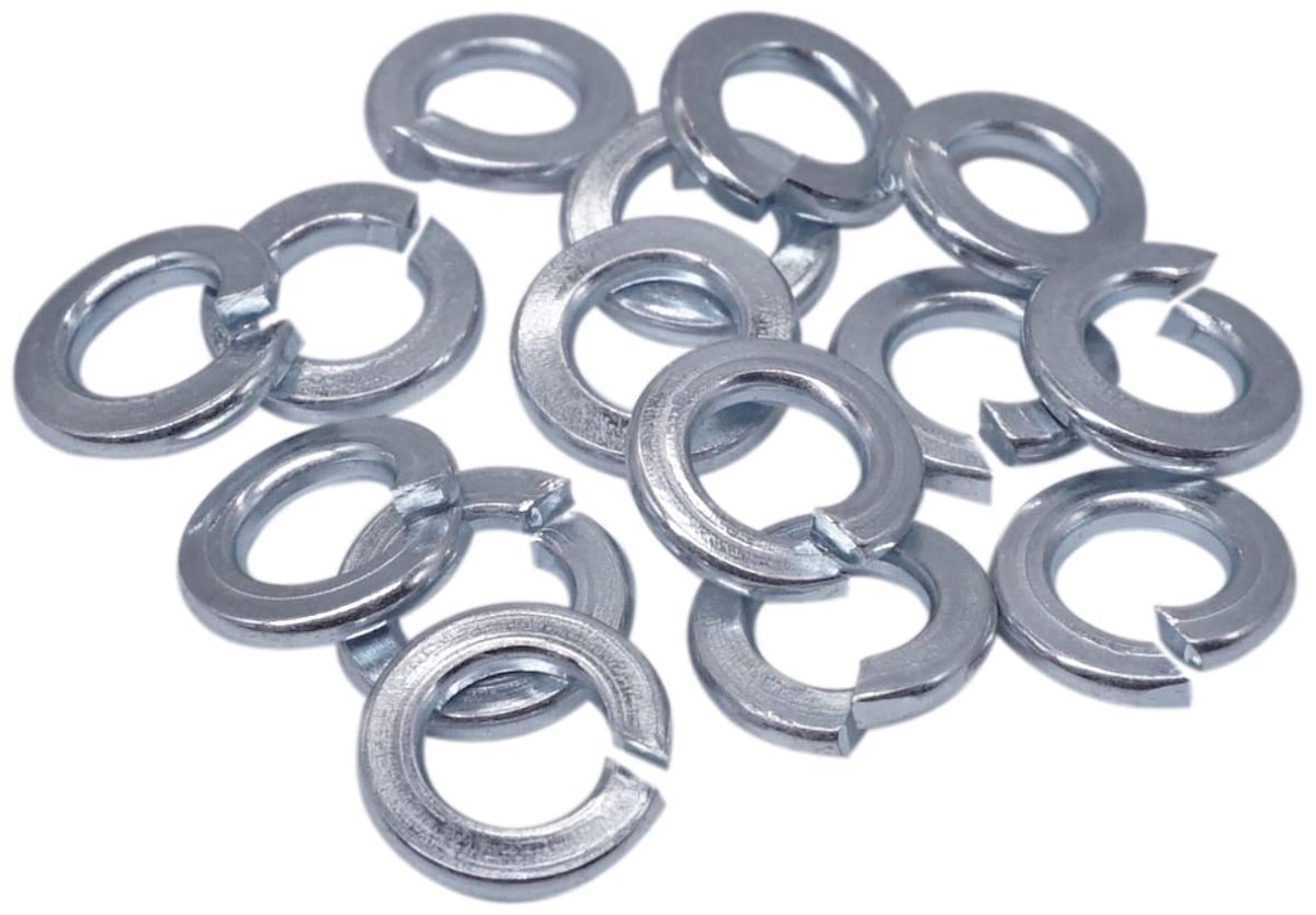 (200 stuks) Verzinkte DIN127 veerringen M6, metalen ringen, veergespleten borgringen